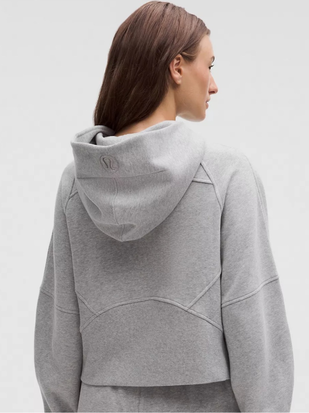 Lululemon Scuba Oversized 1/2 Zip Hoodie Heathered Core Ultra Light Grey